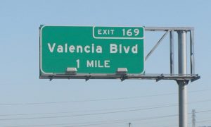 Valencia, California Freeway Offramp,